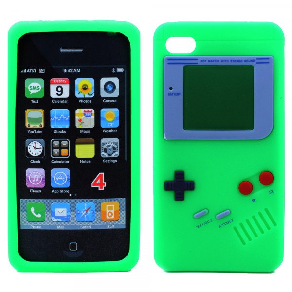 Wholesale iPhone 4 4S 3D Gameboy Case (Green)